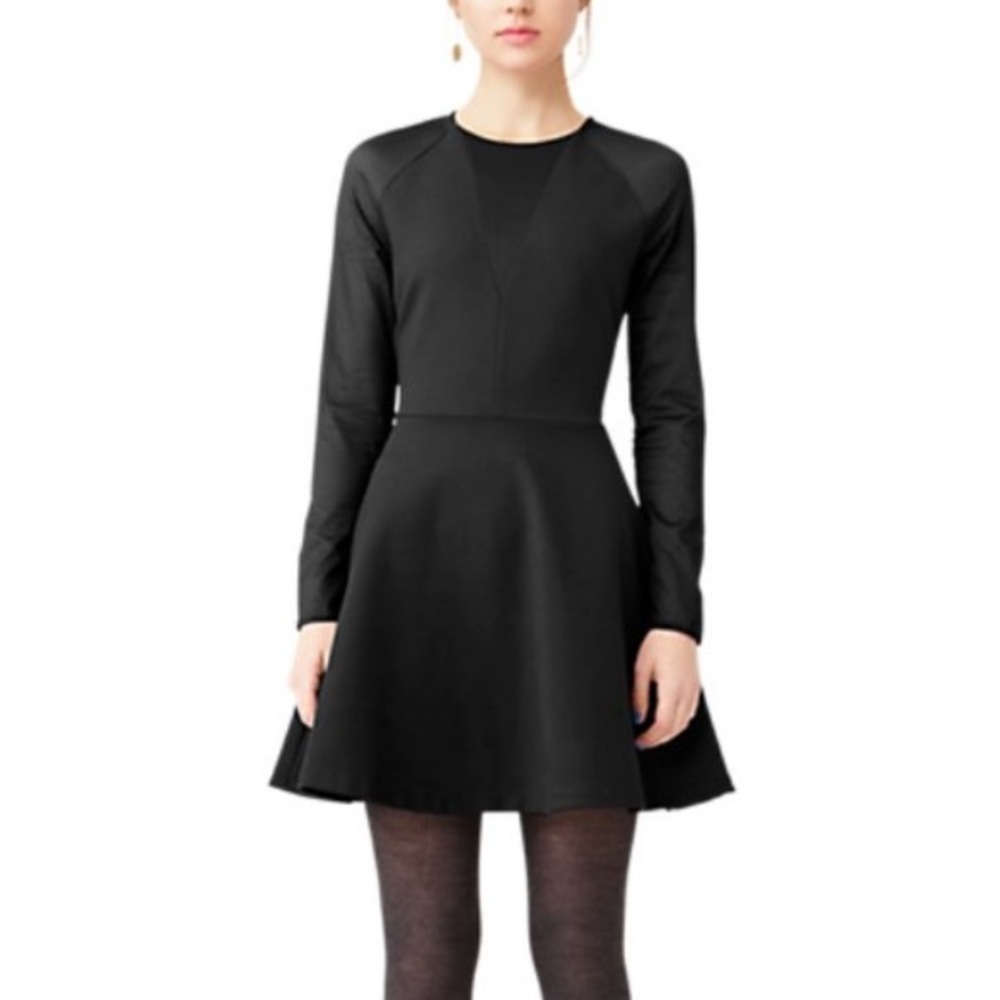 Kate Spade Saturday Mesh Deep V Long Sleeve Dress